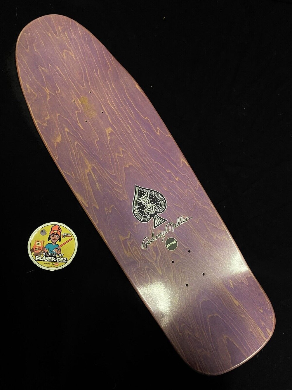 Signed Rodney Mullen Autographed Skateboard Deck Poker Dogs Shaped Almost