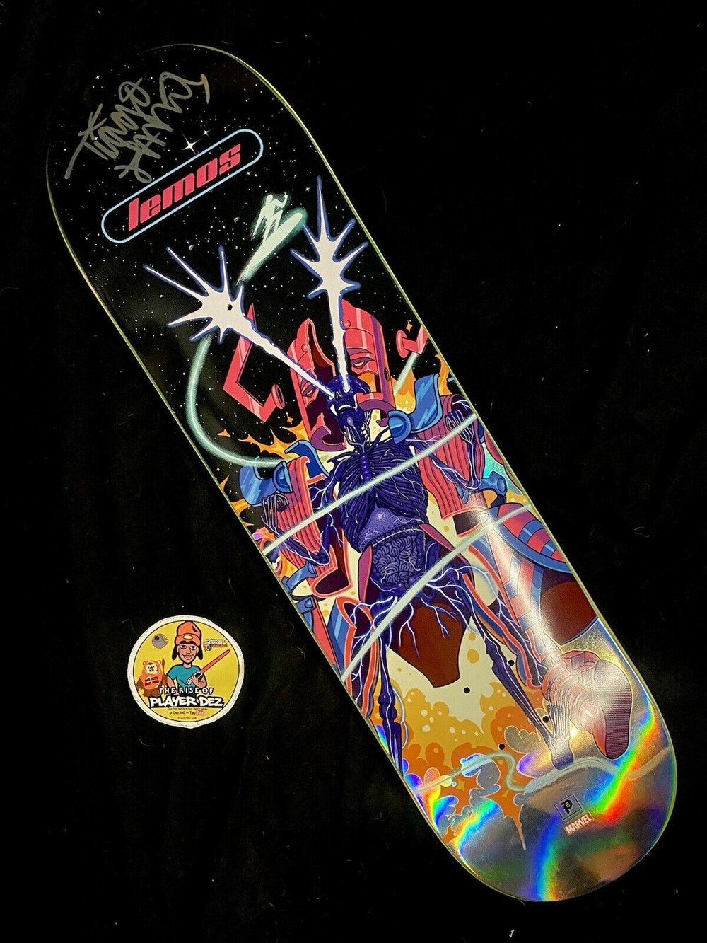 Signed Tiago Lemos Galactus Primitive Marvel Autographed Skateboard Deck Paul Jackson