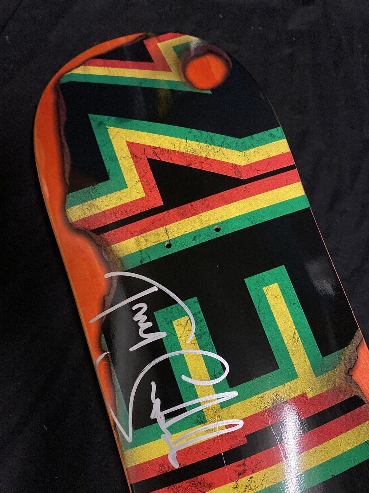 Signed Tommy Sandoval Zero Rasta Burn Autographed Skateboard Deck