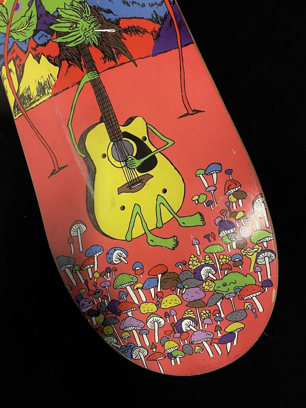 Signed Justin FIGGY Figueroa Autographed Skateboard Deck Baker Psychedelic