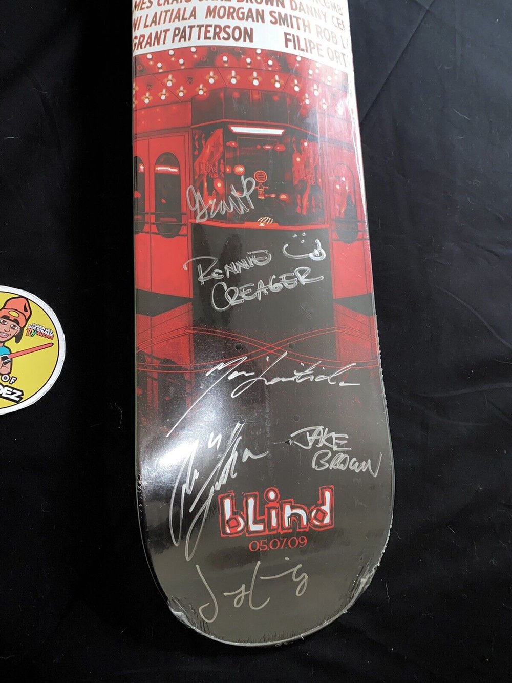 Signed Ronnie Creager Jake Brown Jani Laitala James Craig Grant Patterson Blind Skateboard Deck Autographed