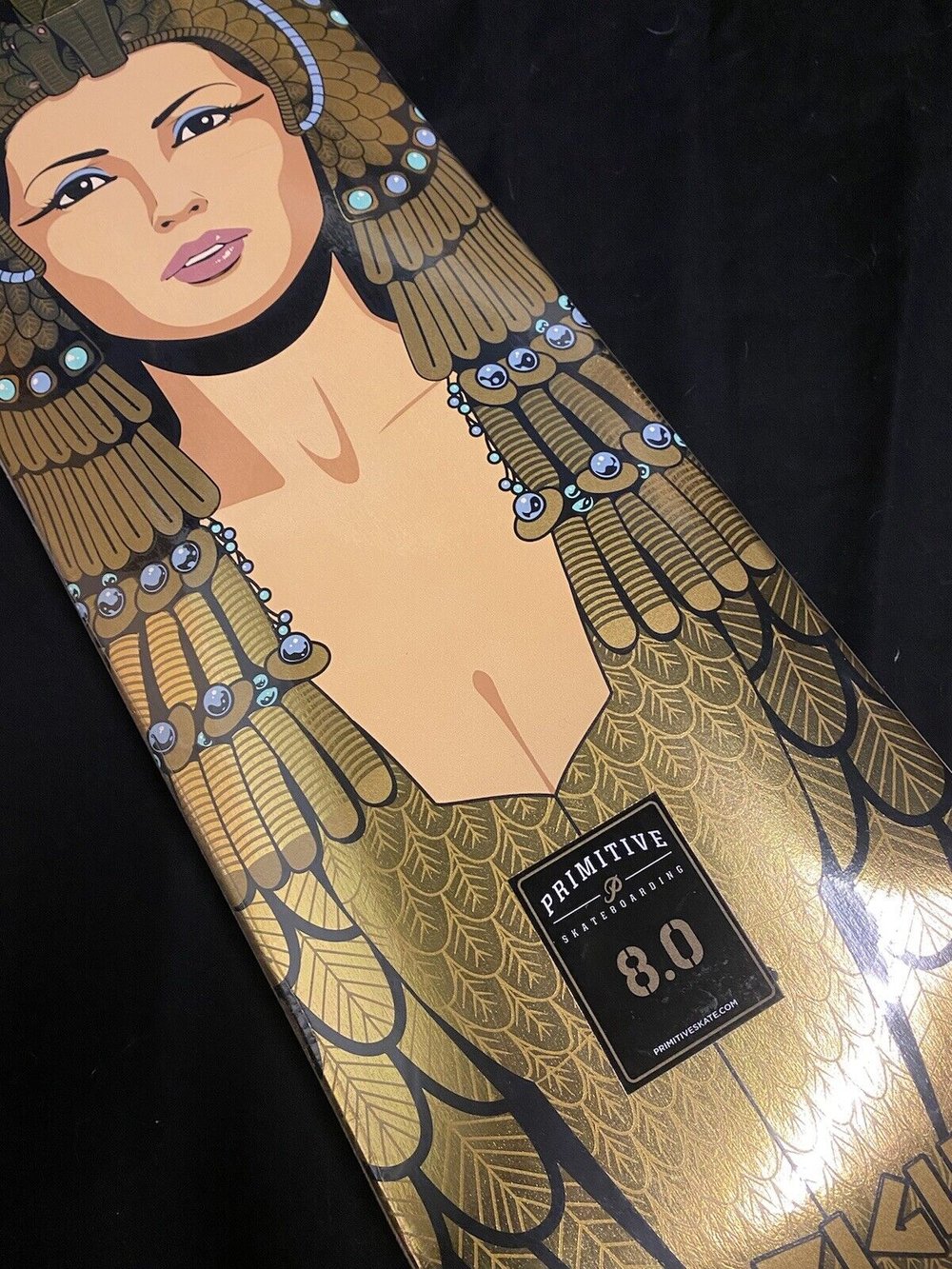 Signed Paul Rodriguez Primitive Cleopatra Autographed Skateboard Deck Egyptian Pharoah Prod