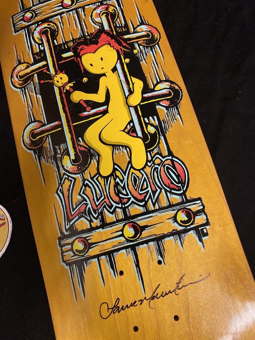 Signed Lance Mountain John Lucero Black Label Autographed Skateboard Deck Doughboy