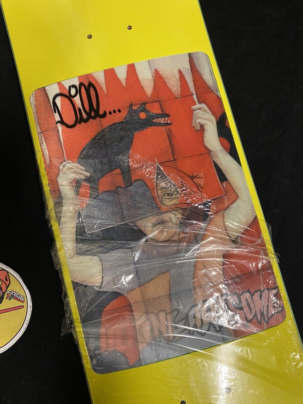 Signed Jason Dill F****** Awesome Tiger Holographic 8” FA Autographed Skateboard Deck