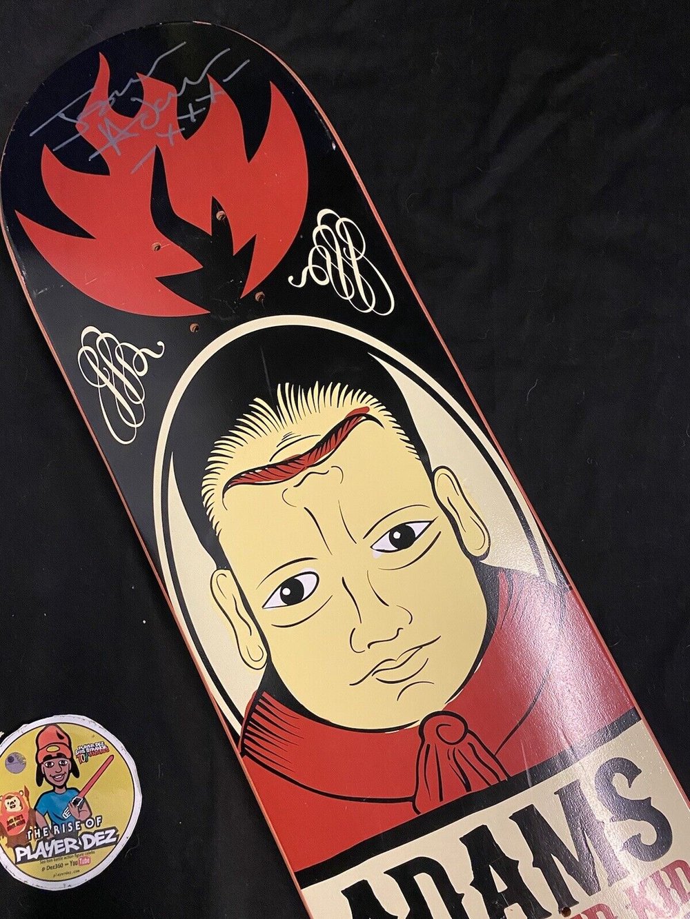 Signed Jason Adams Two Faced Kid Black Label Autographed Skateboard Deck