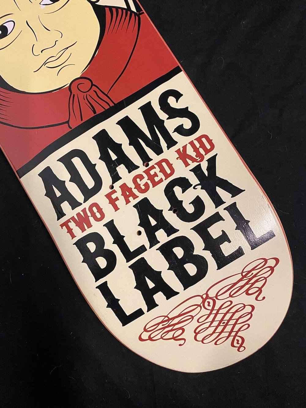 Signed Jason Adams Two Faced Kid Black Label Autographed Skateboard Deck