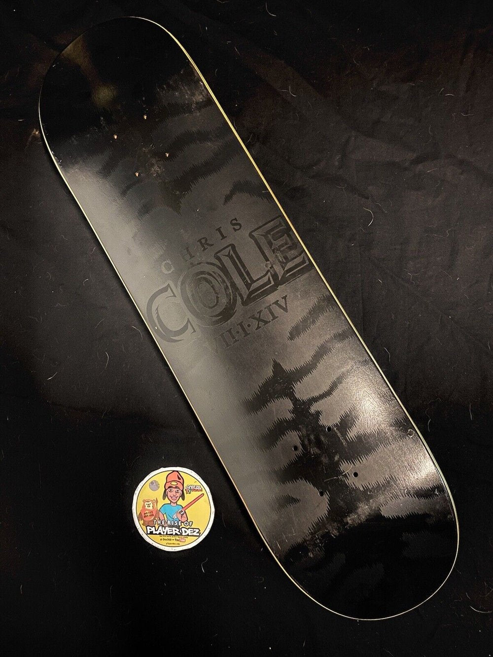 Signed Chris Cole Zero Blackout Autographed Skateboard Deck 2014