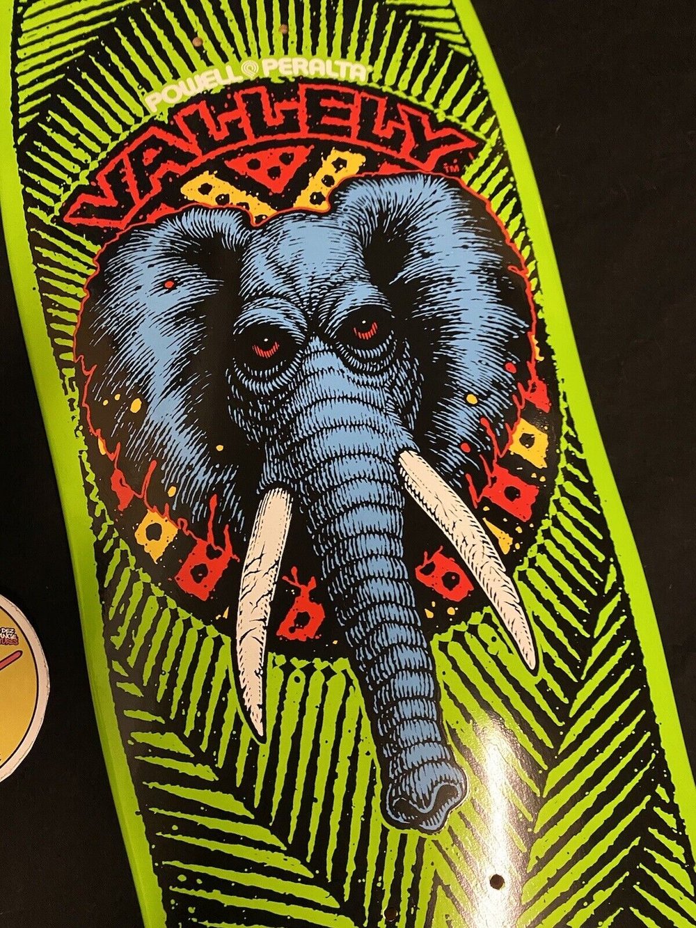 Signed Mike Vallely Lime Elephant Autographed Skateboard Deck Powell Peralta