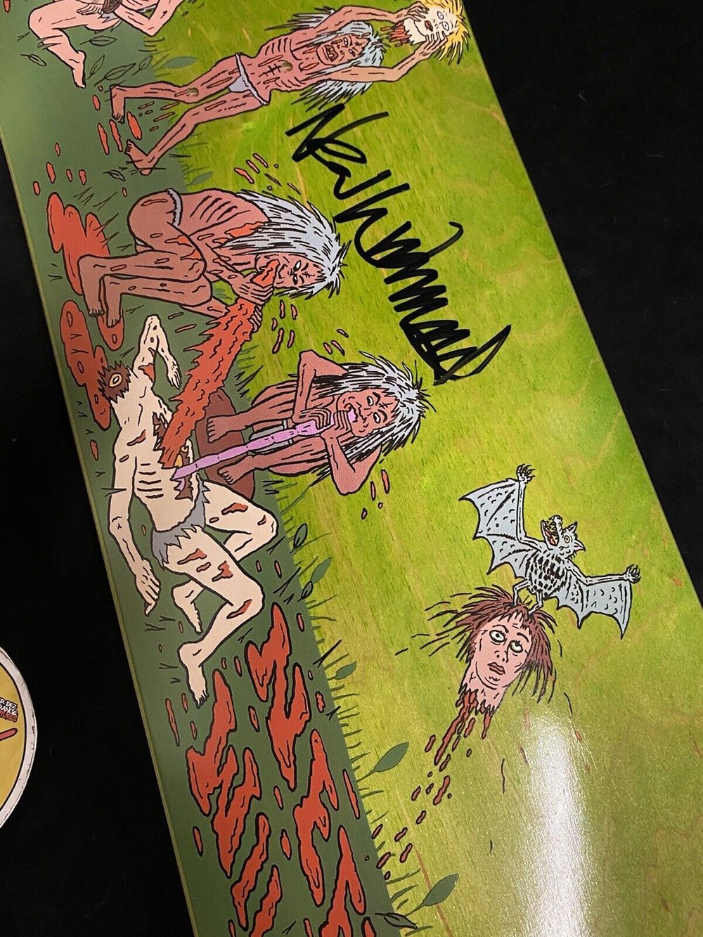 Signed Neen Williams Deathwish Zombies Creature Autographed Skateboard Deck