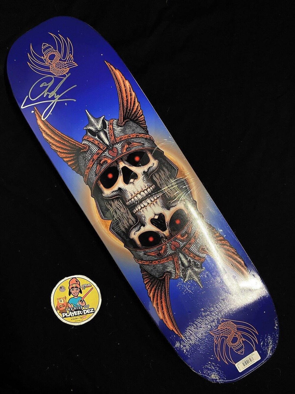 Signed Andy Anderson Autographed Skateboard Deck 9.13 Heron 2 Powell Peralta Flight Carbon FIber