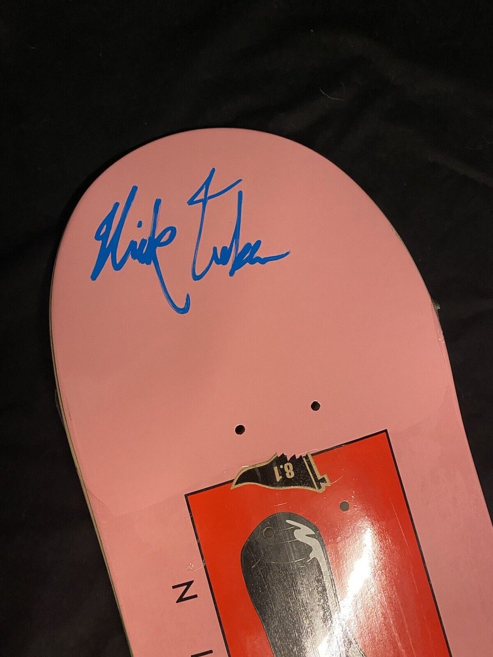 Signed Nick Tucker Primitive Autographed Skateboard Deck Pink Bunny Girl