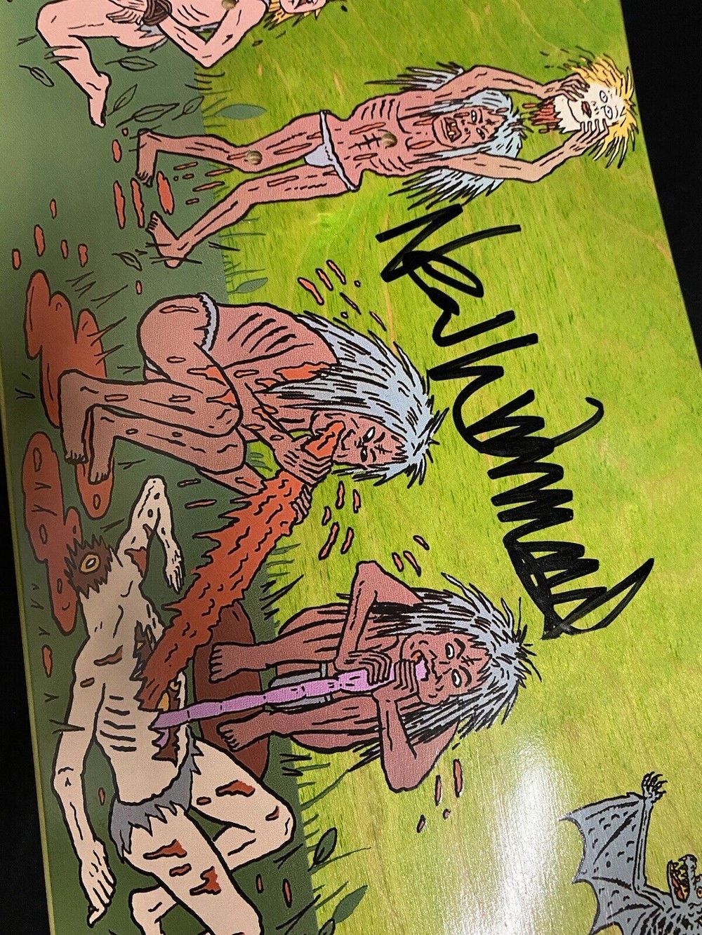 Signed Neen Williams Deathwish Zombies Creature Autographed Skateboard Deck