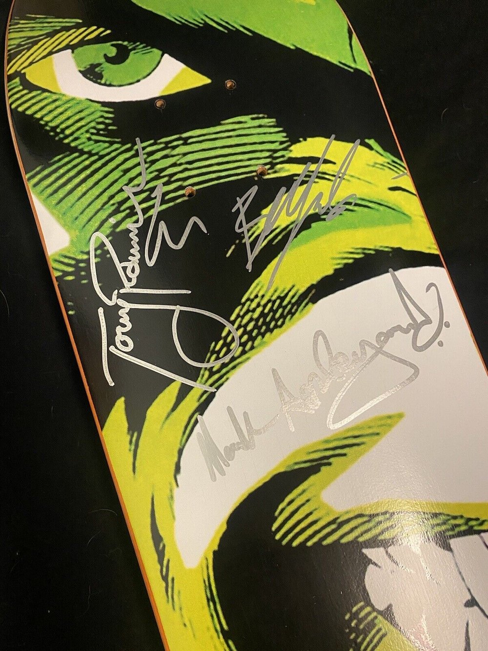 Signed Mark Appleyard Jeron Wilson Torey Pudwill Boo Johnson Autographed Skateboard Deck Grizzly Team Marvel Incredible Hulk Cruiser