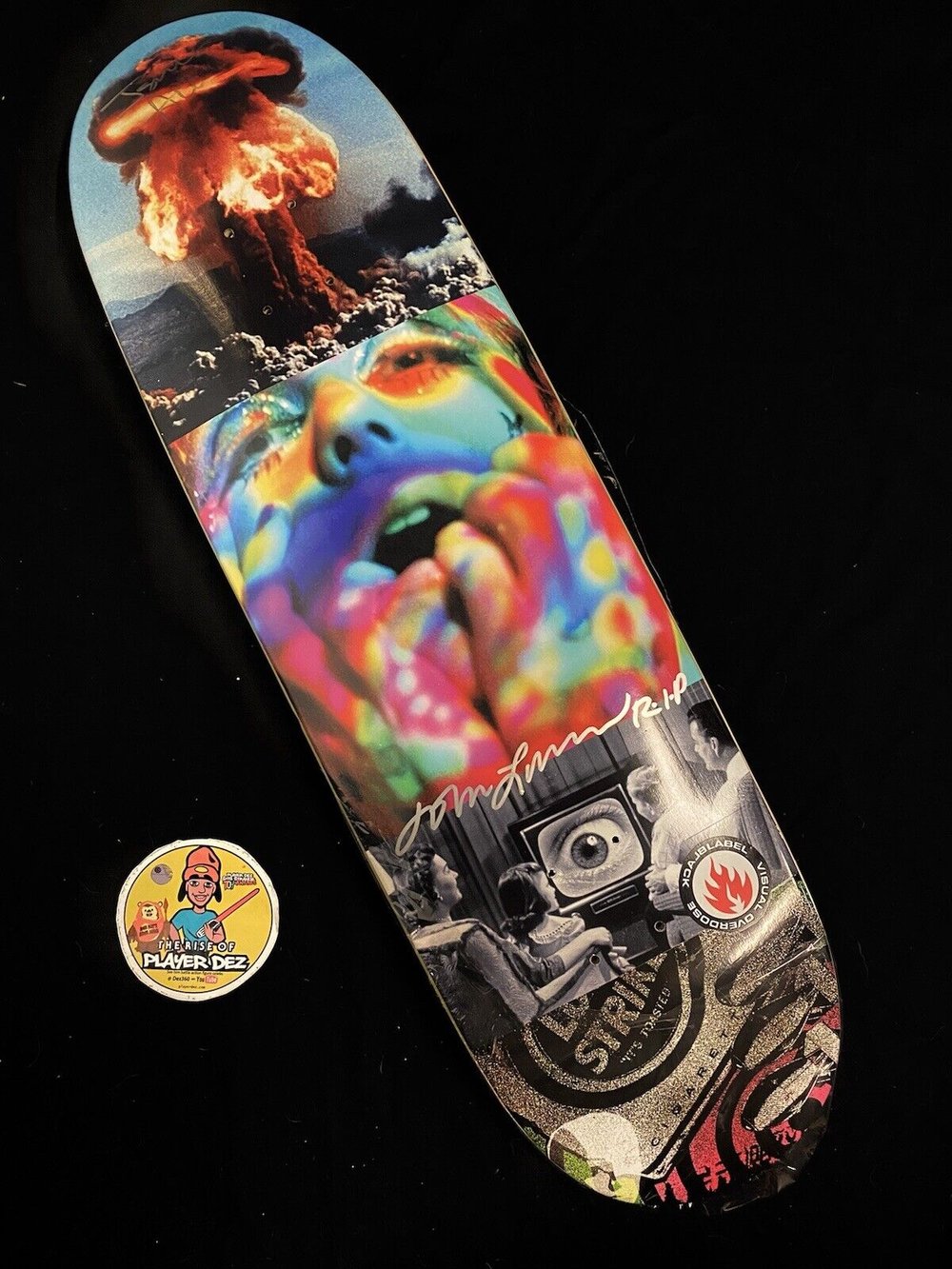 Signed John Lucero Jason Adams Autographed Skateboard Deck 1 OF 1 Black Label Sliced and Diced