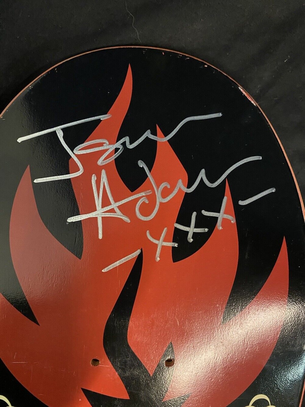 Signed Jason Adams Two Faced Kid Black Label Autographed Skateboard Deck