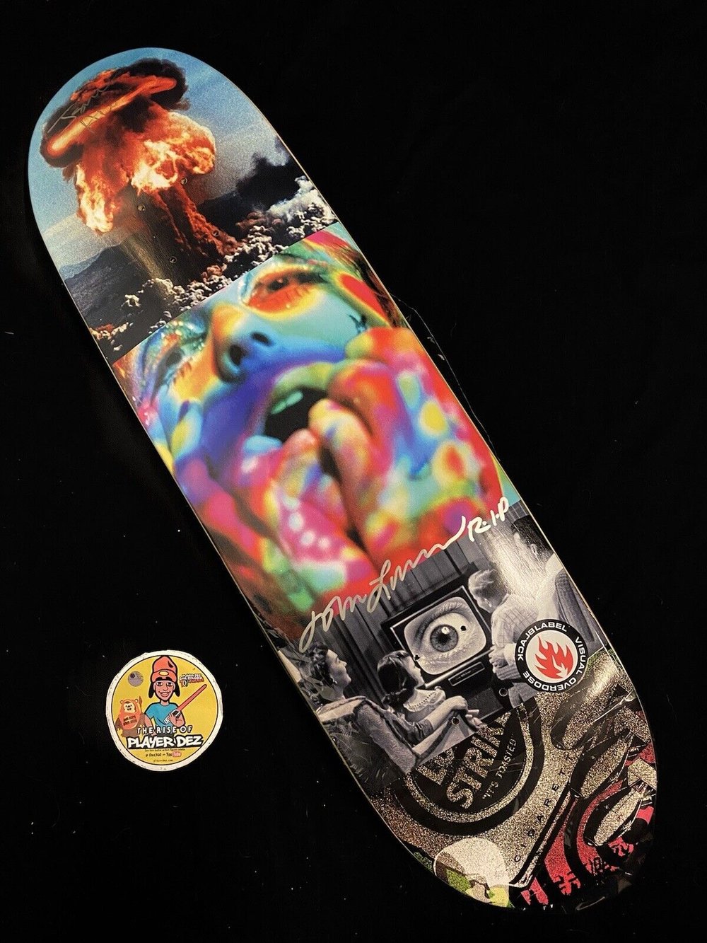 Signed John Lucero Jason Adams Autographed Skateboard Deck 1 OF 1 Black Label Sliced and Diced