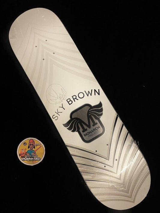 Signed Sky Brown Monarch Project Autographed Skateboard Deck Horus Silver