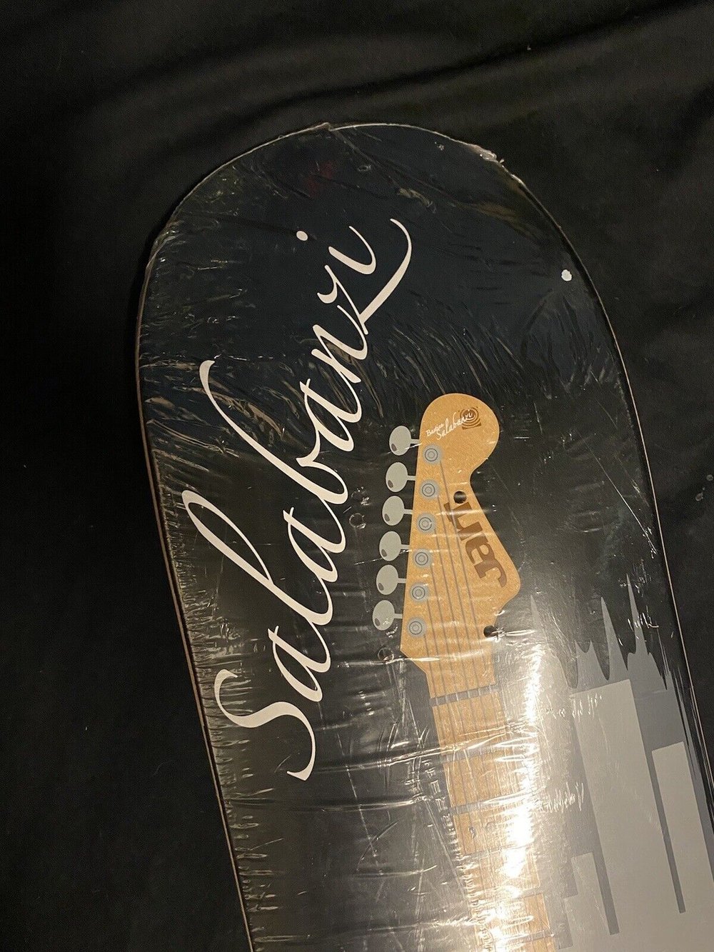 Signed Bastien Salabanzi Fender Guitar Jart Autographed Skateboard Deck