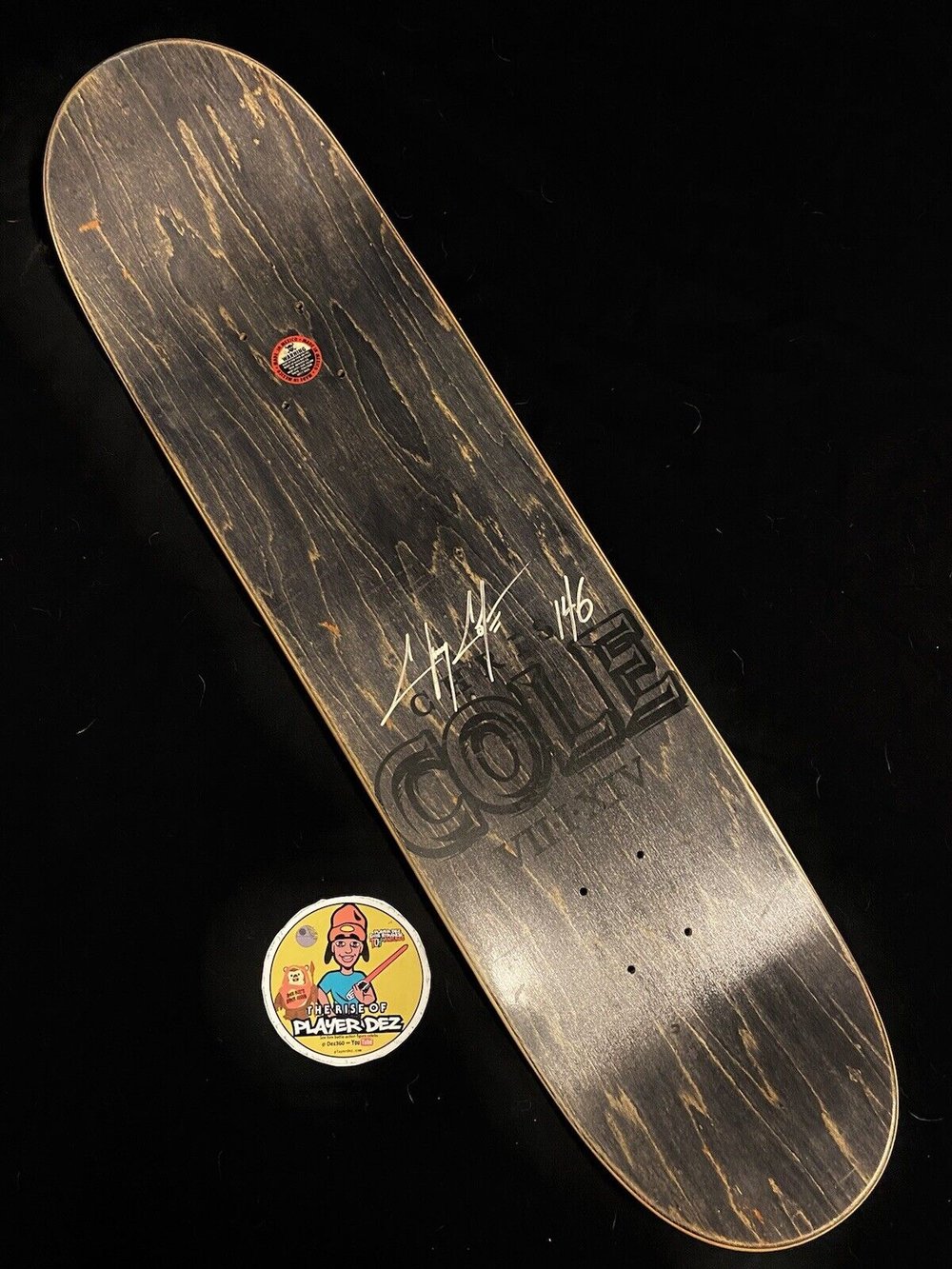 Signed Chris Cole Zero Blackout Autographed Skateboard Deck 2014