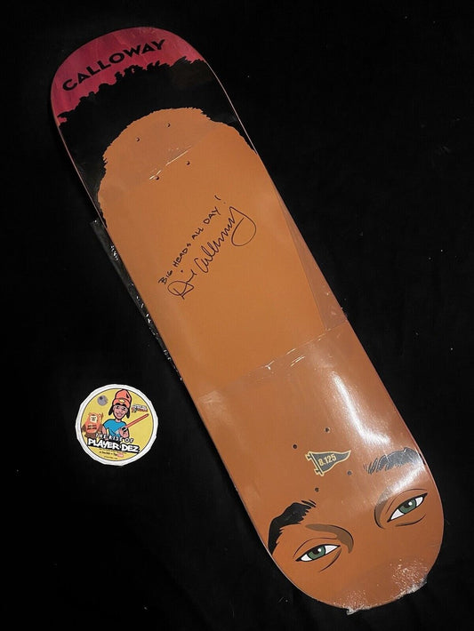 Signed Devine Calloway Primitive Autographed Skateboard Deck Big Heads