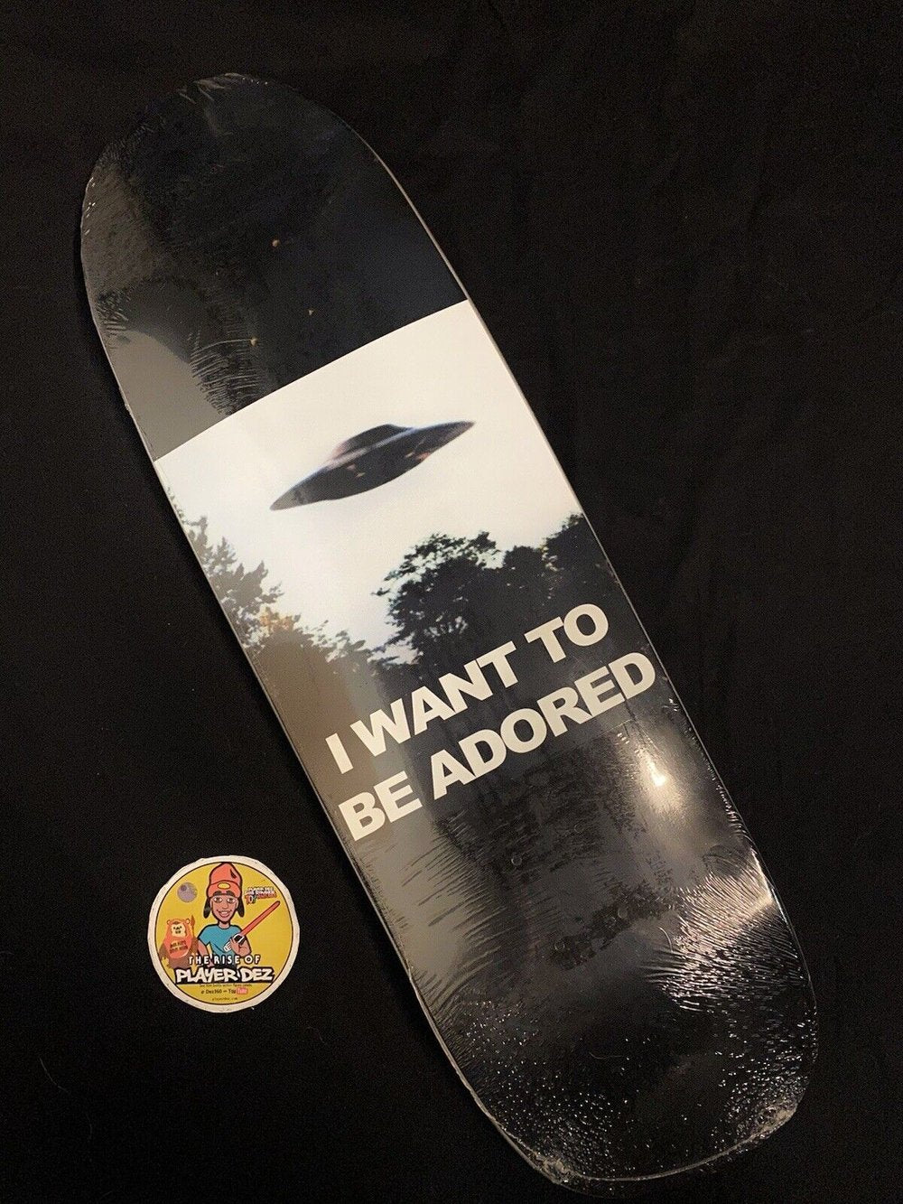 Signed Corey Duffel Adored UFO X Files Autographed Skateboard Deck I Want To Believe