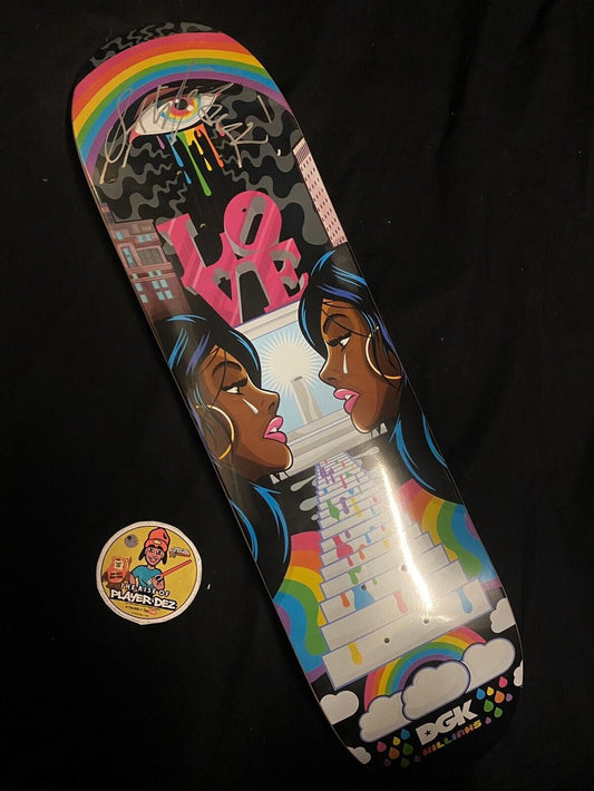 Signed Stevie Williams DGK Love Rainbow Autographed Skateboard Deck Dirty Ghetto Kids