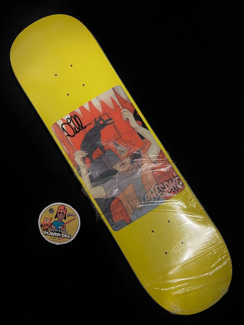 Signed Jason Dill F****** Awesome Tiger Holographic 8” FA Autographed Skateboard Deck