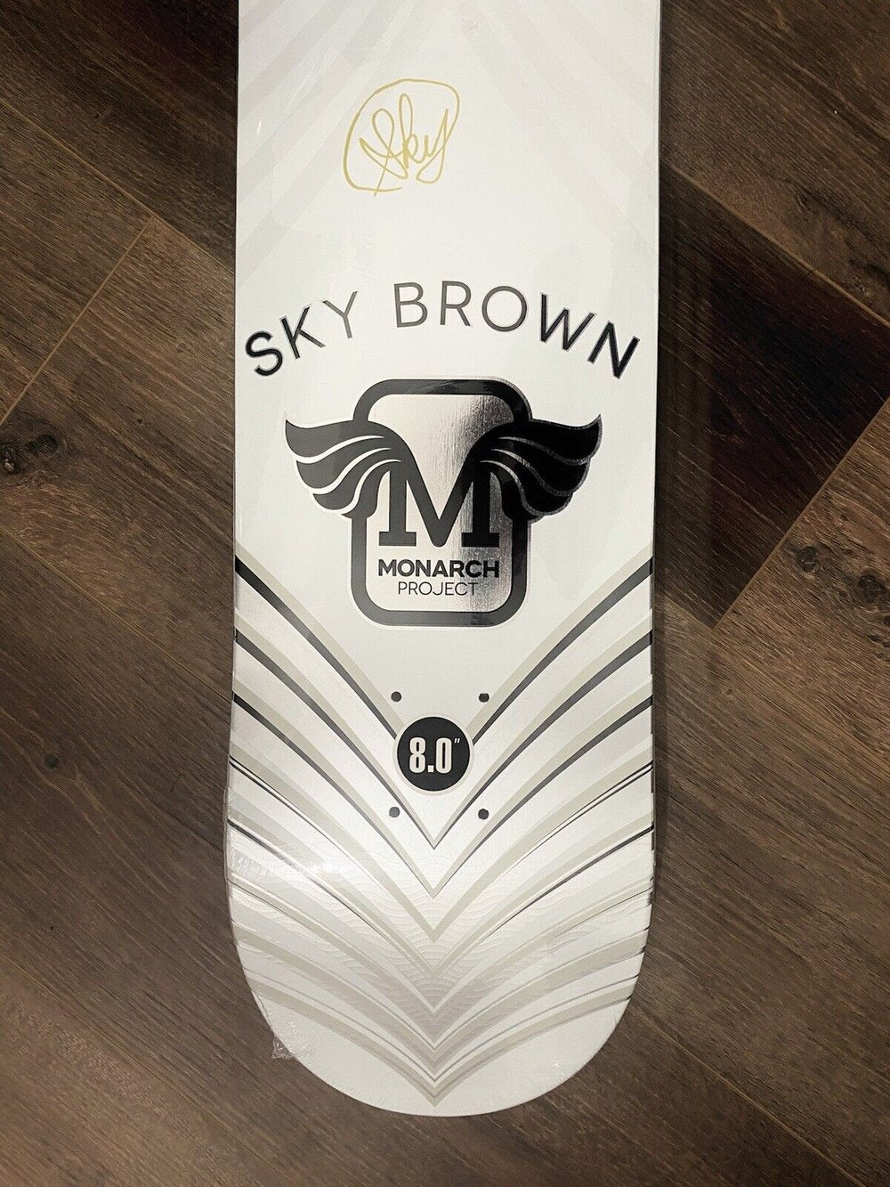 Signed Sky Brown Gold Monarch Project Autographed Skateboard Deck Pro Model 8"