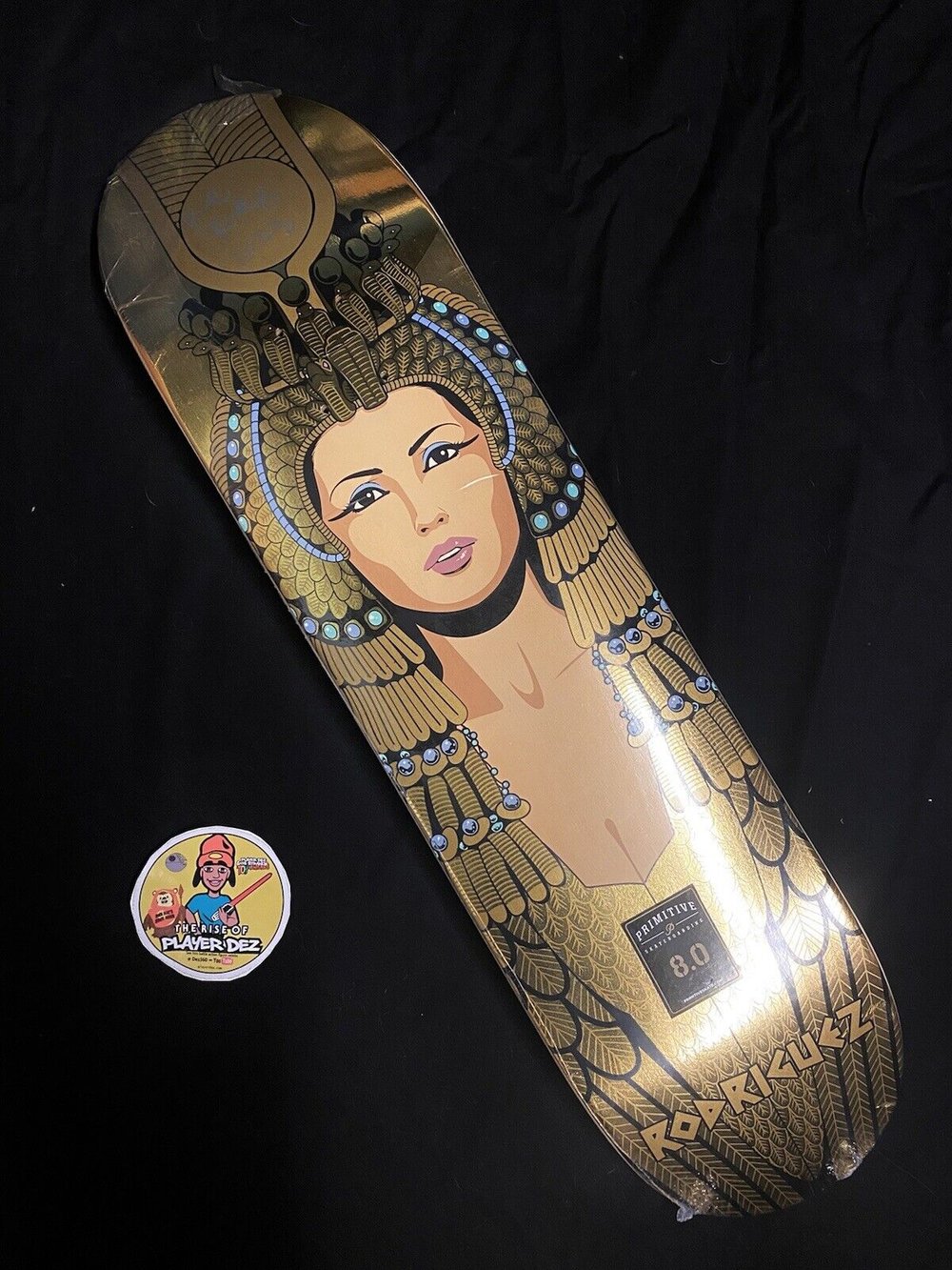 Signed Paul Rodriguez Primitive Cleopatra Autographed Skateboard Deck Egyptian Pharoah Prod