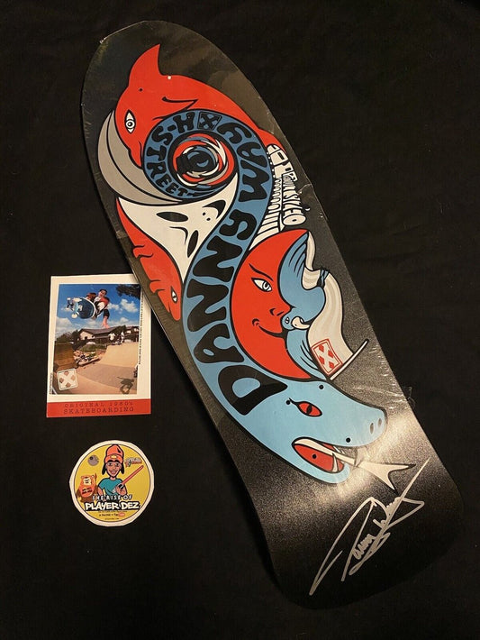 Signed Danny Way Limited Edition Autographed Skateboard Deck H Street Blackhole Shaped Black Pearl