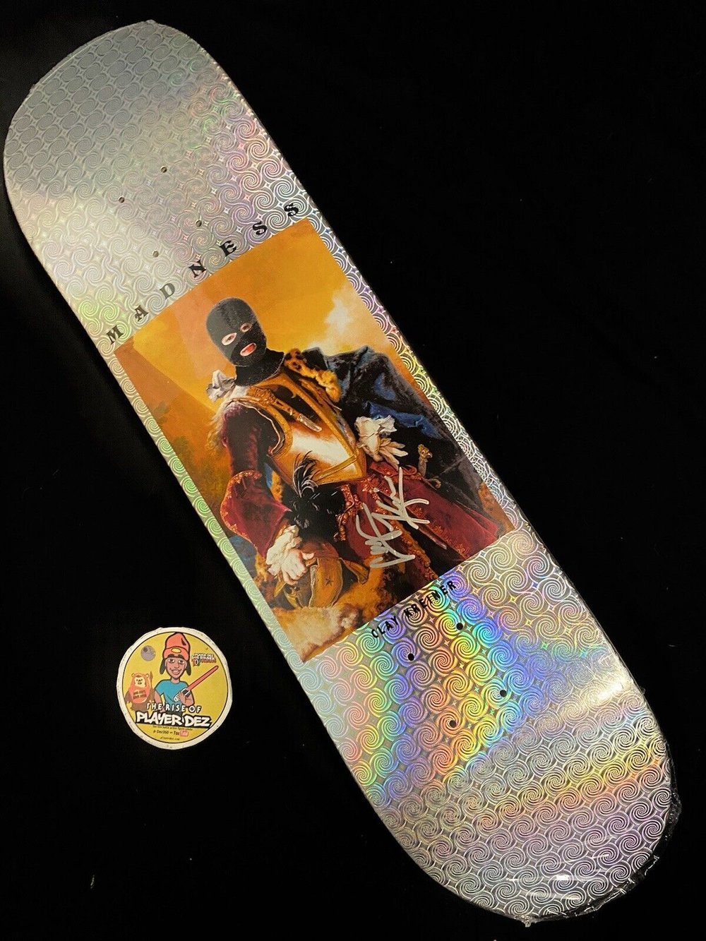 Signed Clay Kreiner Madness Autographed Skateboard Deck Impact Mask Holographic