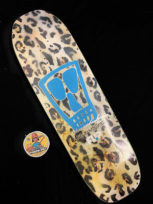 Signed Lance Mountain Flip Autographed Skateboard Deck Leopard 2018