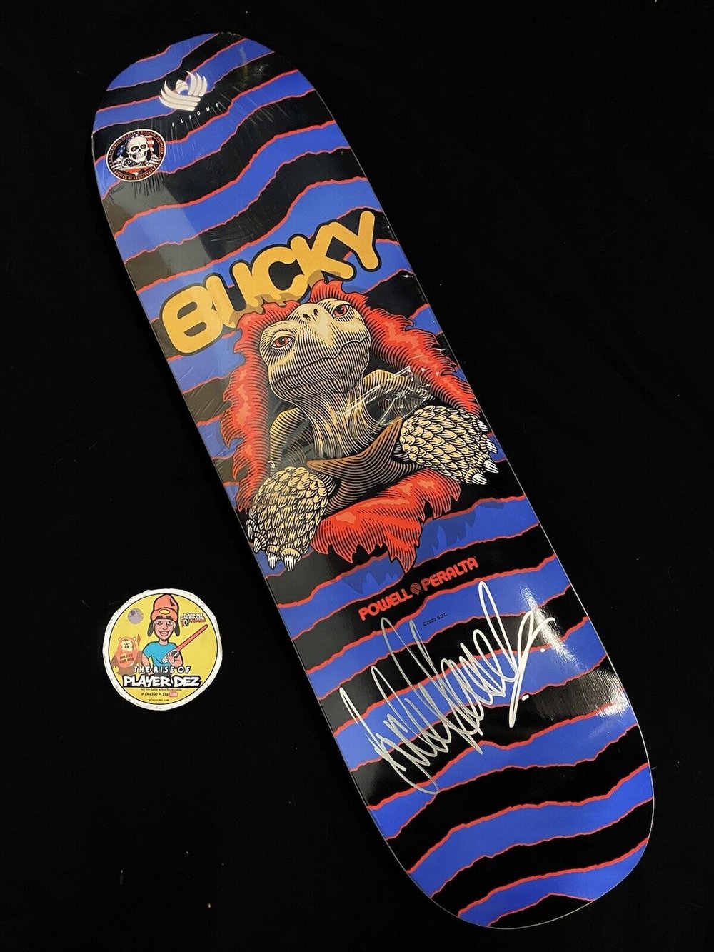 Signed Bucky Lasek Powell Peralta Autographed Skateboard Deck Tortoise Flight