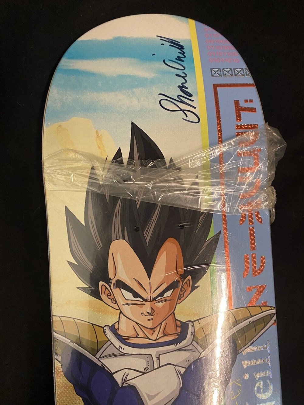 Signed Shane O'Neill Primitive Dragon Ball Z Vegeta Autographed Skateboard Deck