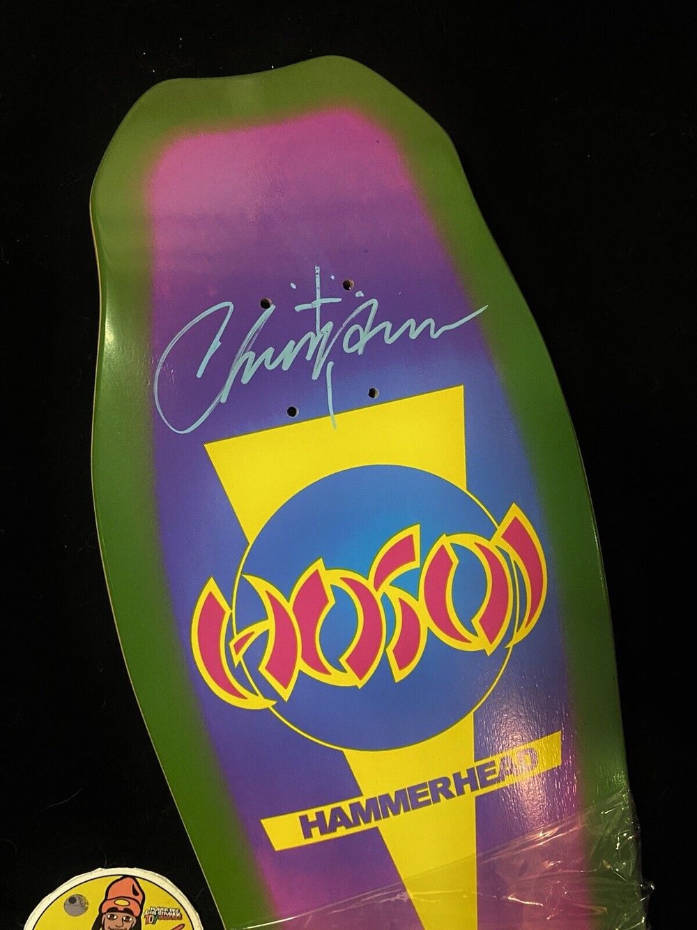 Signed Christian Hosoi Sunburst Hammerhead Autographed Skateboard Deck