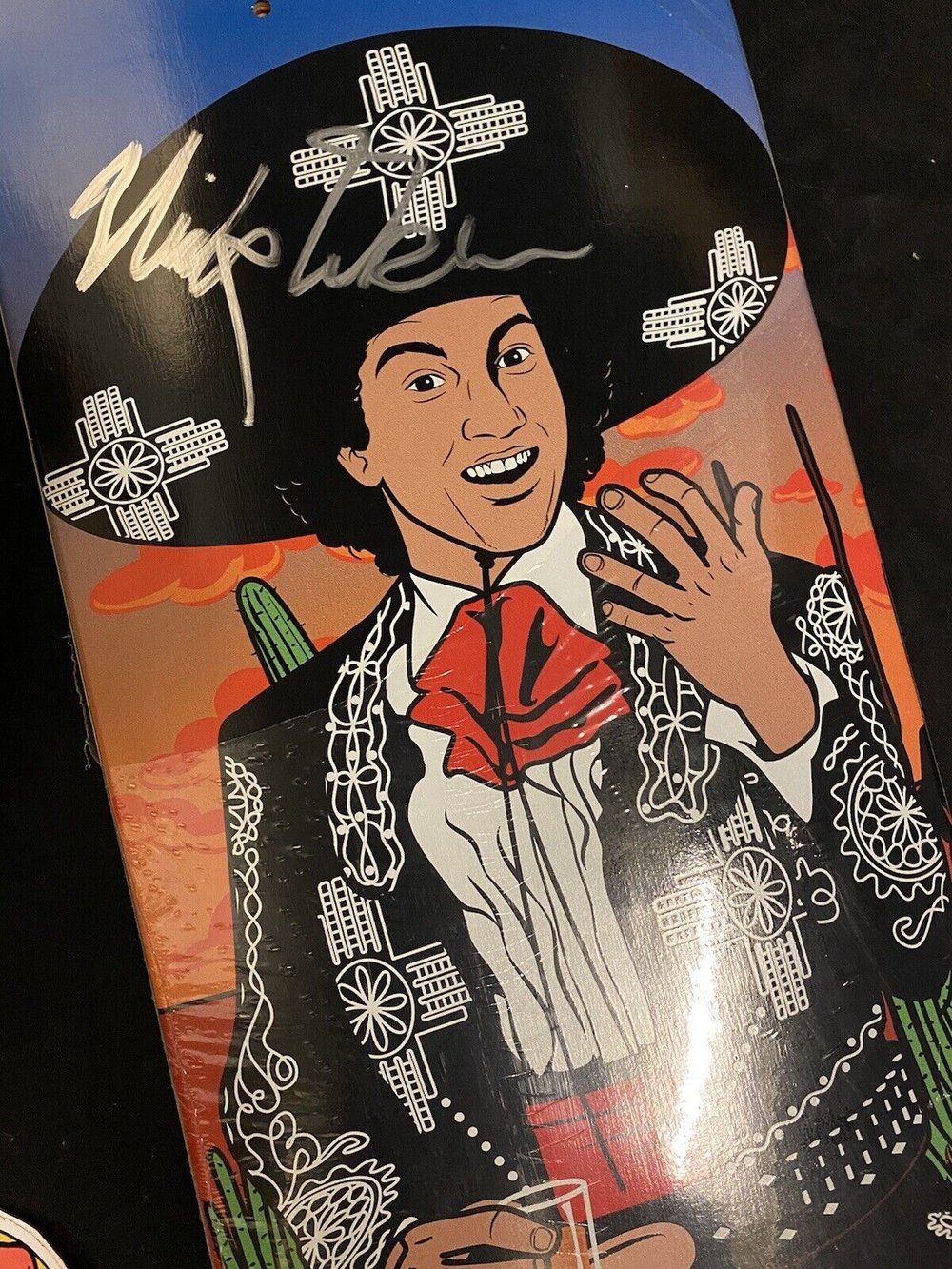 Signed Nick Tucker Primitive Autographed Skateboard Deck 3 Sombrero Amigos