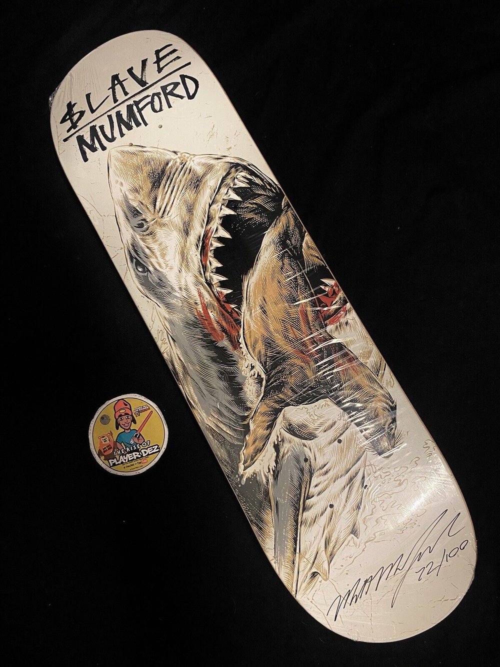 Signed Matt Mumford Jaws Animal Kingdom Slave Autographed Skateboard Deck