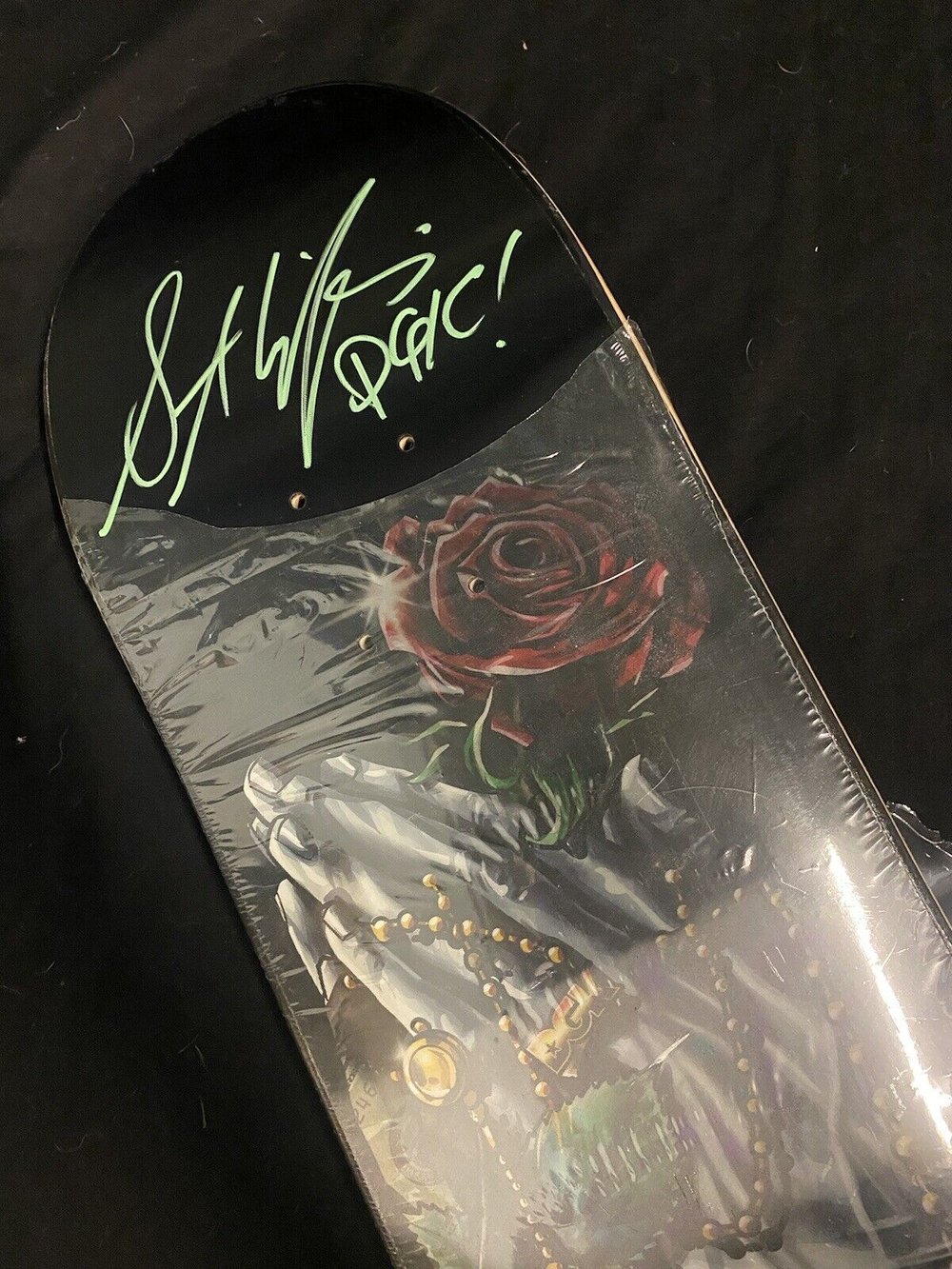 Signed Boo Johnson Stevie Williams DGK Autographed Skateboard Deck Lenticular Blessed