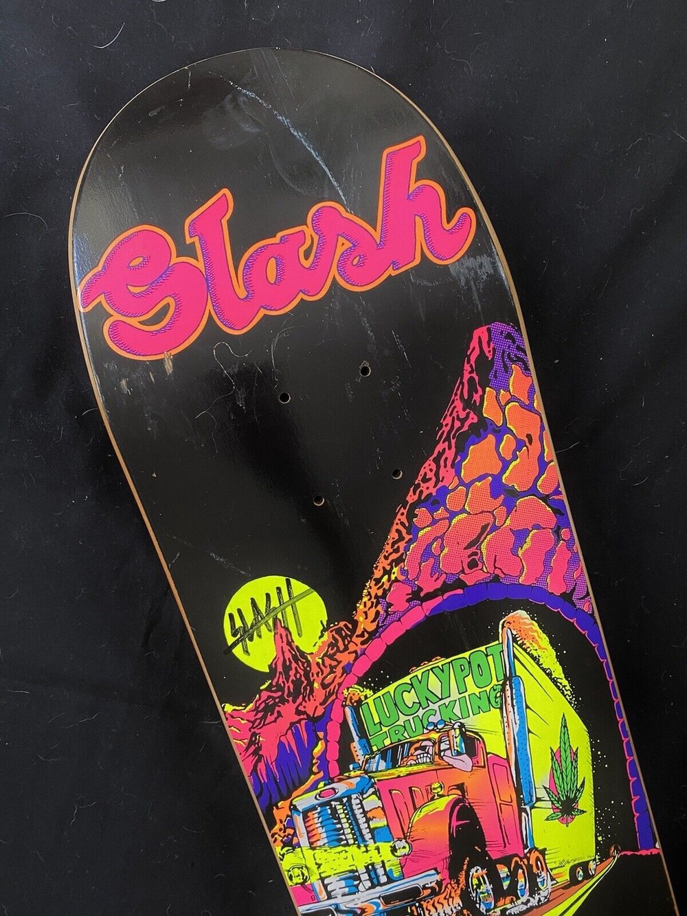 Signed Brian SLASH Hansen Deathwish Autographed Skateboard Deck Luckypot Trucking