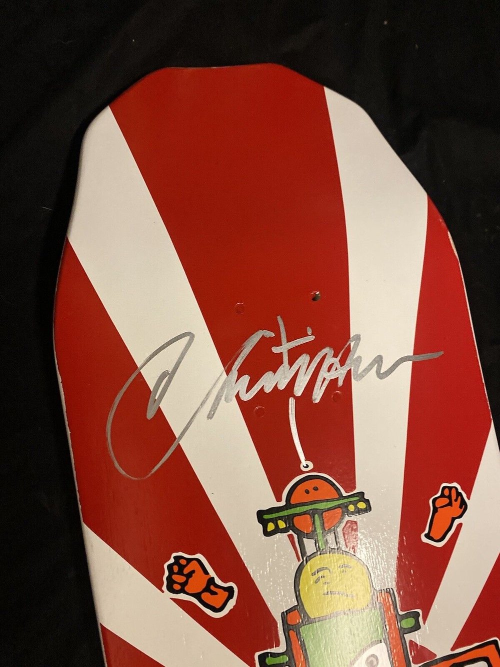 Signed Christian Hosoi Autographed Skateboard Deck Rising Sun Mark Gonzalez Dipped