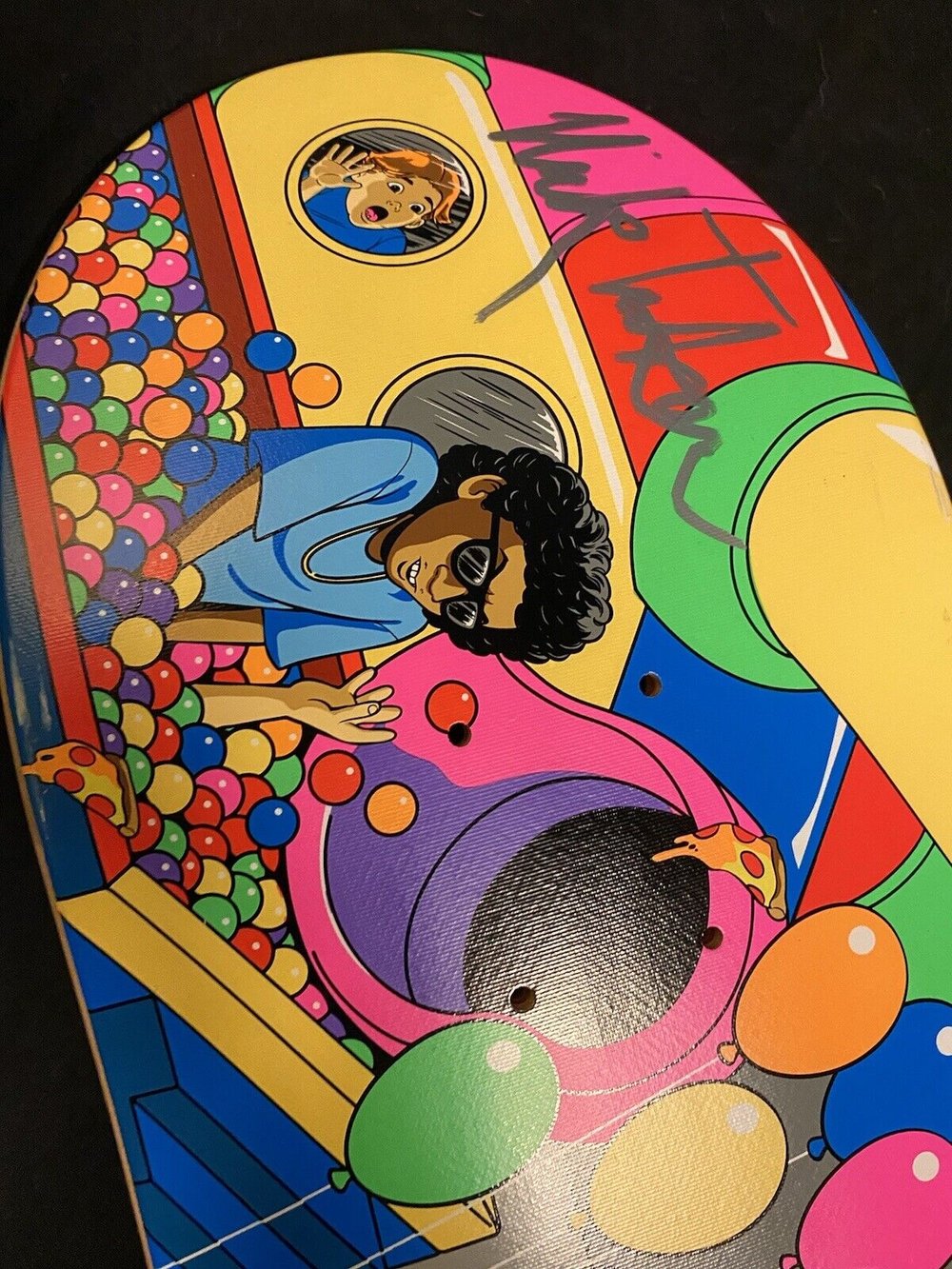 Signed Nick Tucker Primitive Chuck E Cheese Autographed Skateboard Deck SLICK EDITION