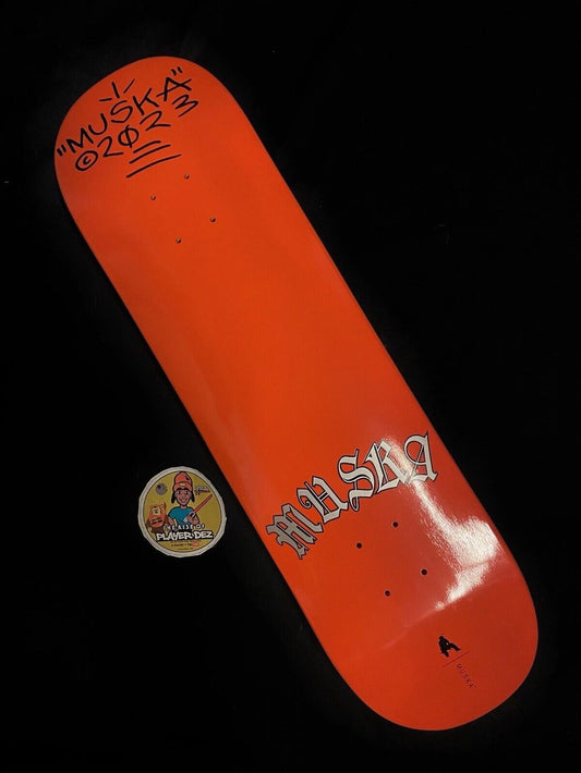 Signed Chad Muska Shorty’s Red Dipped Double Autographed Skateboard Deck