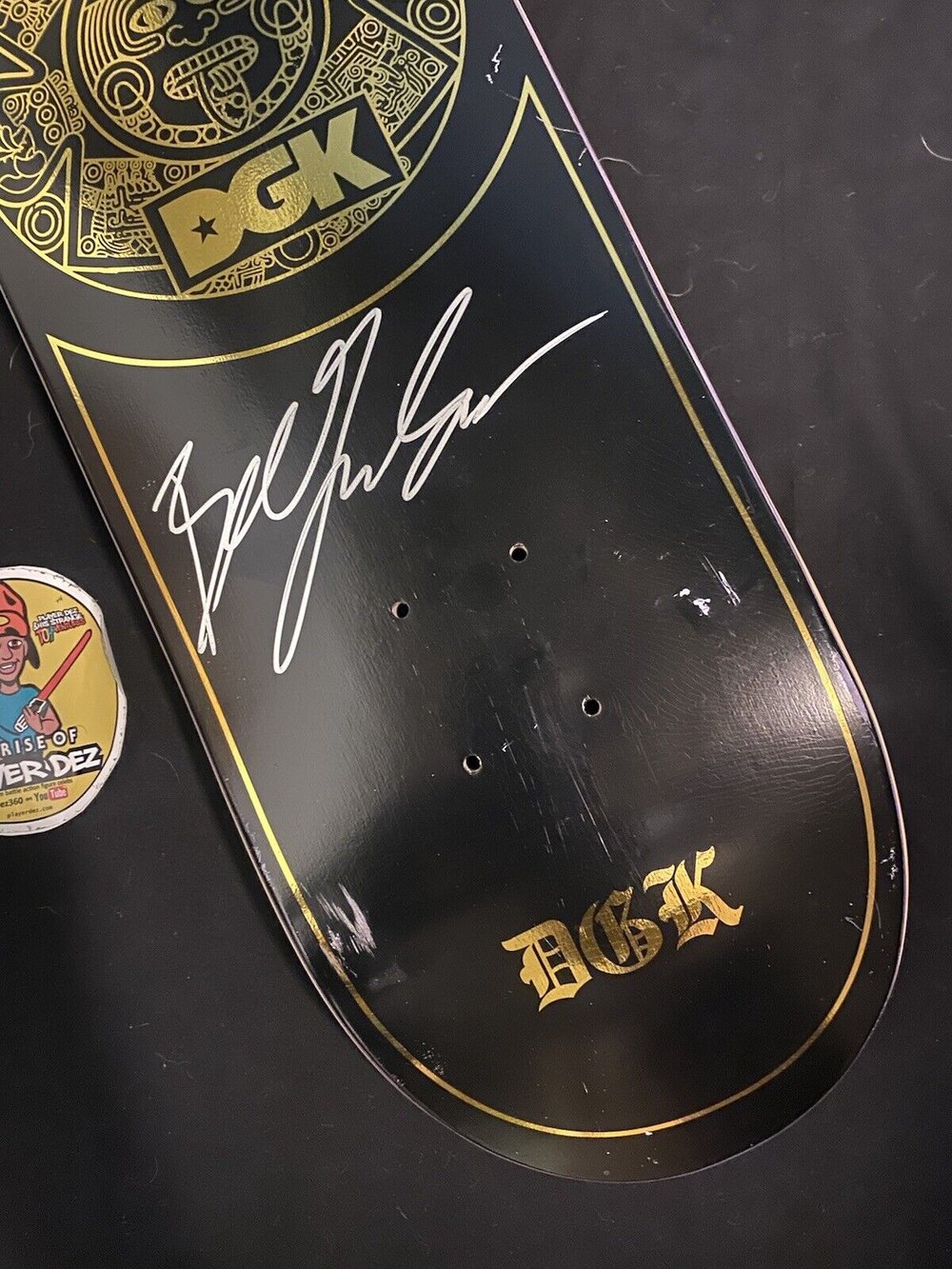 Signed Boo Johnson DGK Autographed Skateboard Deck Aztec Calendar Dirty Ghetto Kids