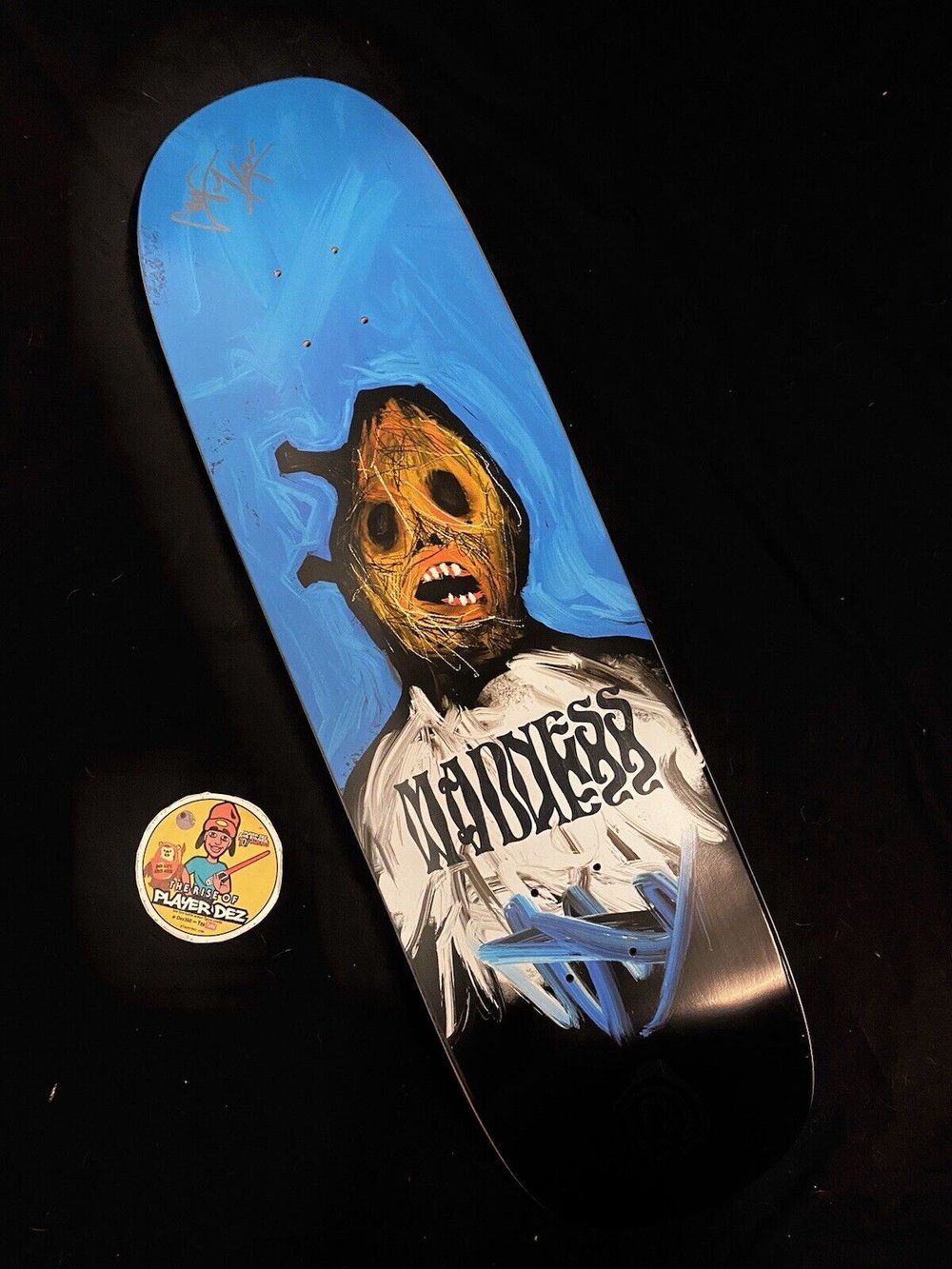 Signed Clay Kreiner Madness Self Portrait Shaped Autographed Skateboard Deck