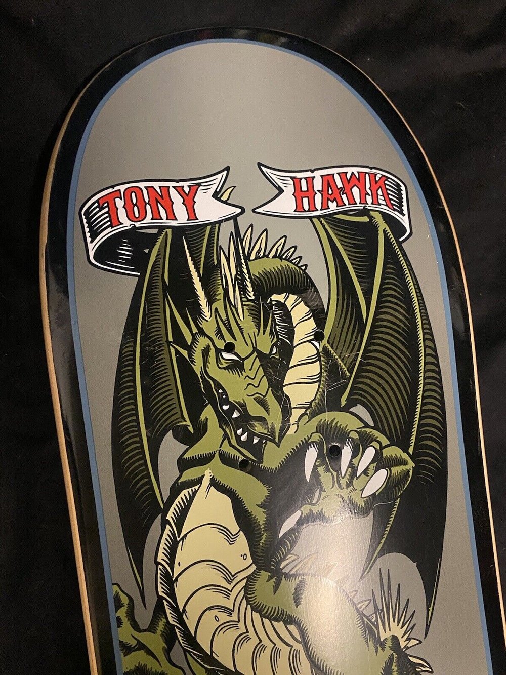 Signed Tony Hawk Birdhouse Autographed Skateboard Deck Black 6