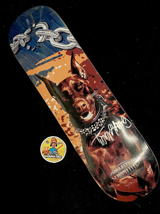 Signed Tiago Lemos Primitive Autographed Skateboard Deck Unleashed Dog Collar