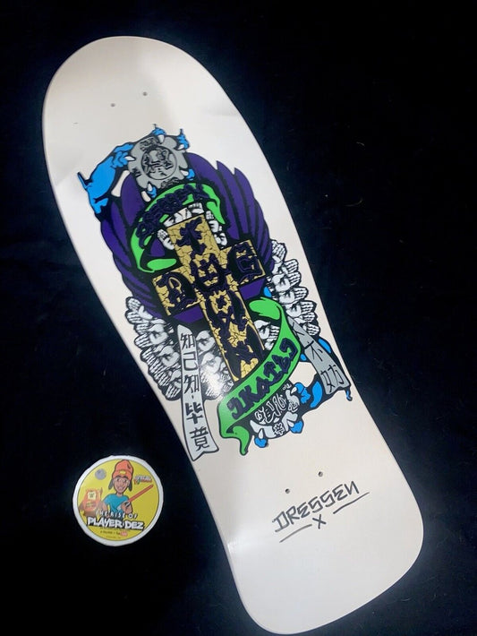 Signed Eric Dressen Dogtown White Dip Autographed Skateboard Deck