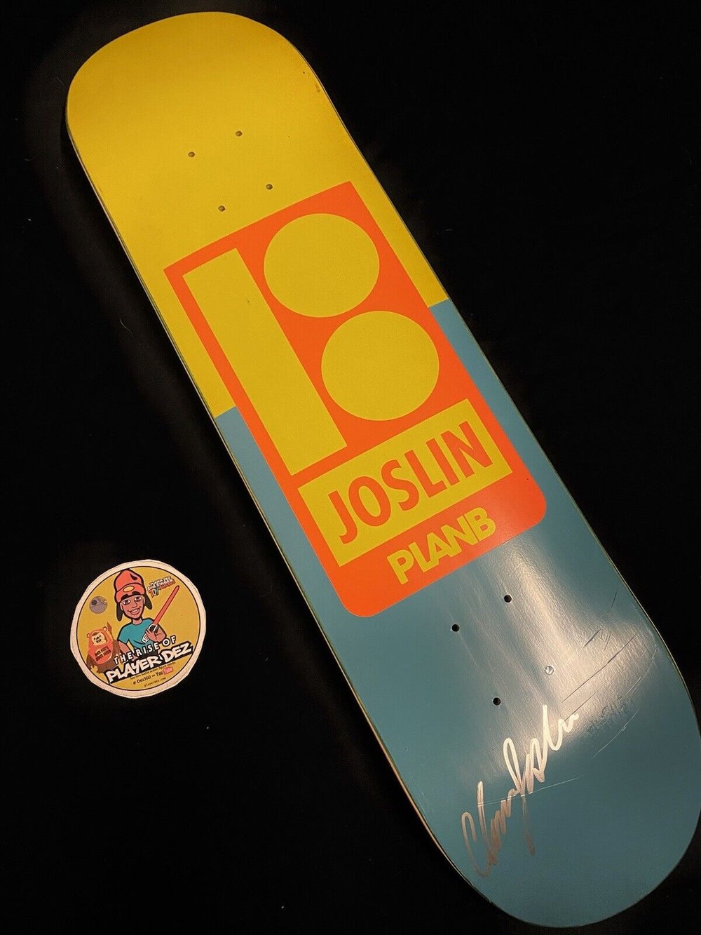 Signed Chris Joslin Plan B Autographed Skateboard Deck Pro Model