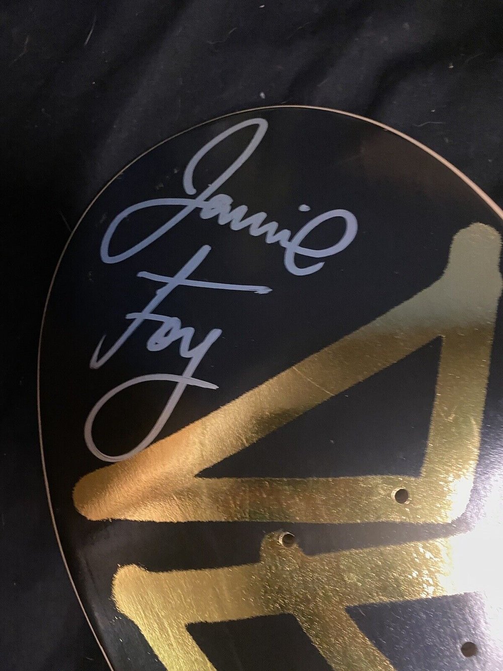 Signed Jamie Foy Deathwish Autographed Skateboard Deck Gold Credo