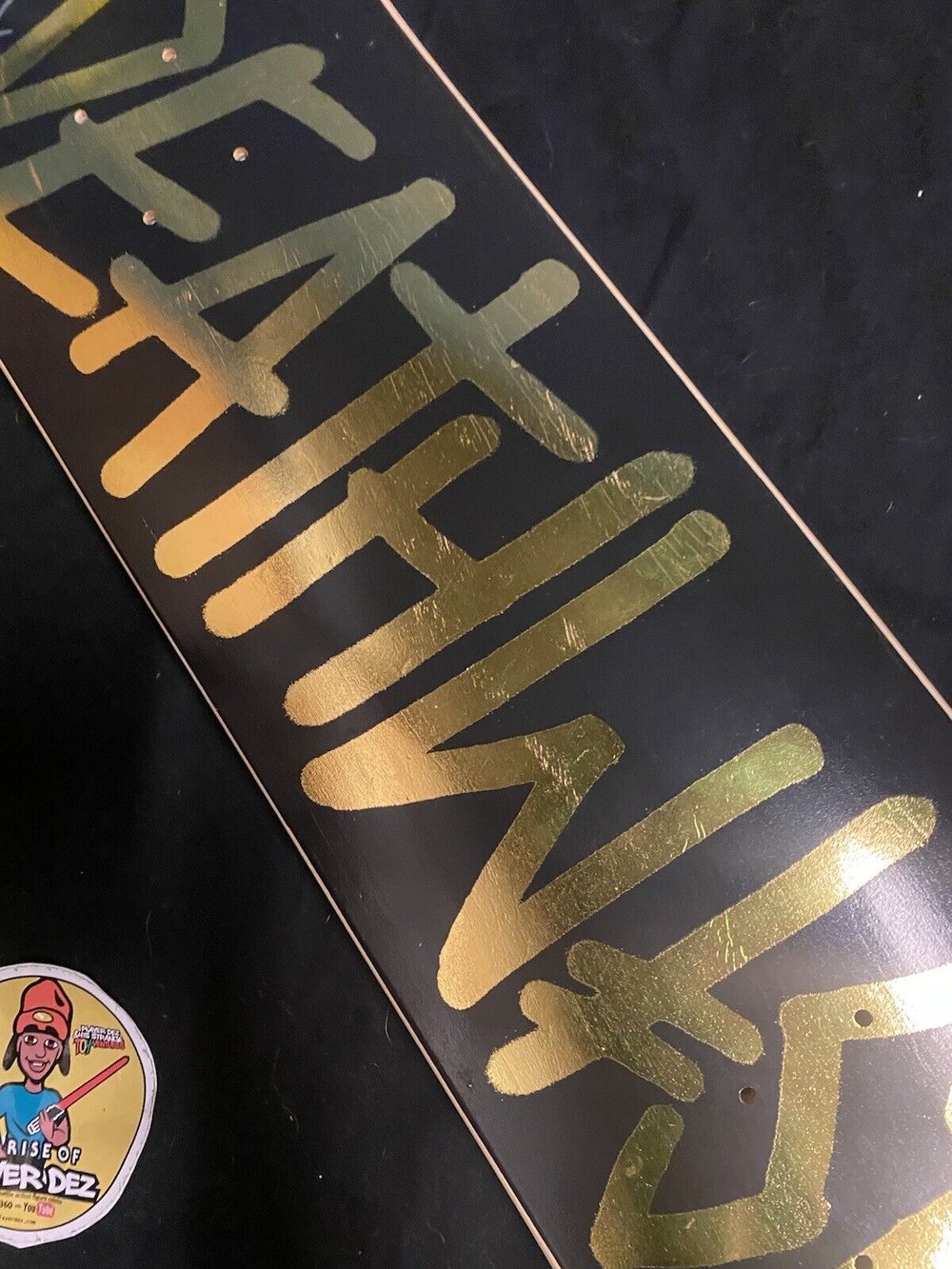 Signed Jamie Foy Deathwish Autographed Skateboard Deck Gold Credo